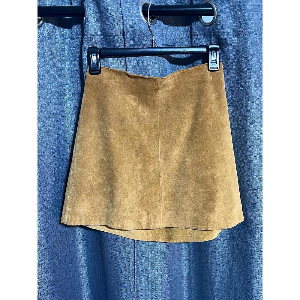 ZARA women faux leather Skirt